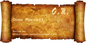 Oser Marcell névjegykártya